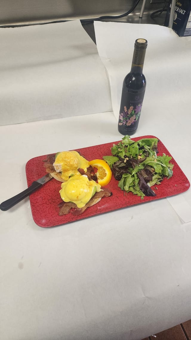 Bacon Avocado Benedict.