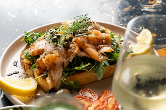 Tartine - Smoked Salmon with Salmon Roe.