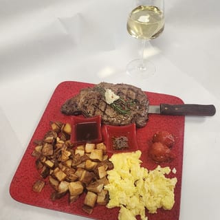 Whole Ribeye Steak & Farm Fresh Cage Free Eggs